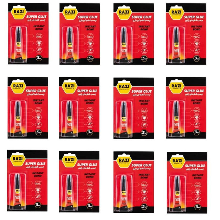 چسب قطره ای رازی مدل SUPER GLUE وزن 3 گرم