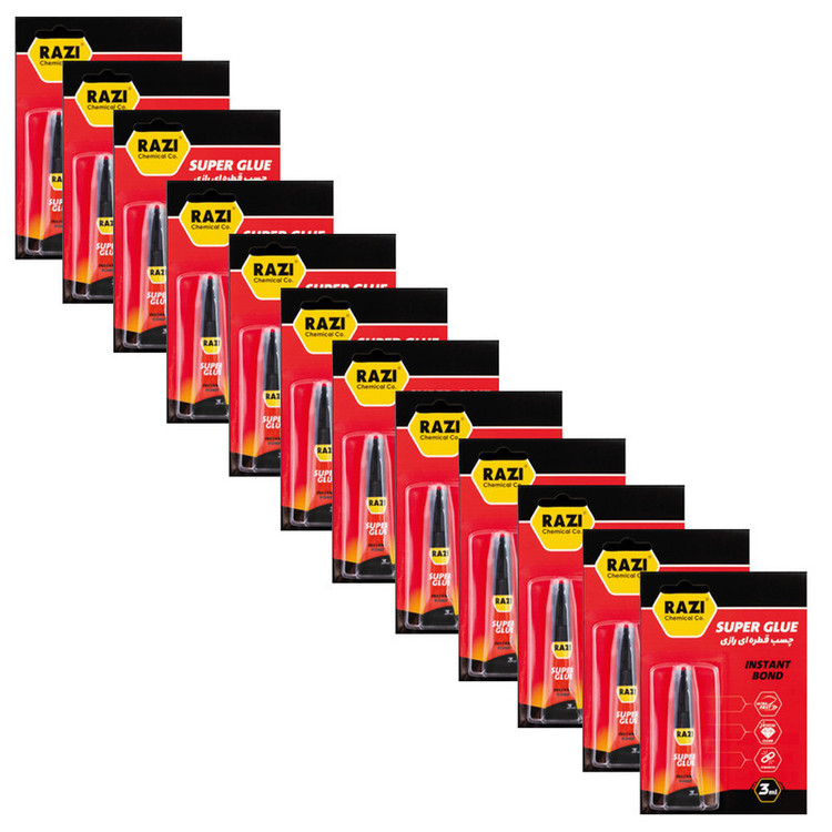 چسب قطره ای رازی مدل SUPER GLUE وزن 3 گرم